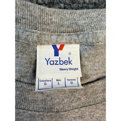 Yazbek Mens Large Heather Grey Graphic Tee Surreal Desert Cactus Art T-Shirt L