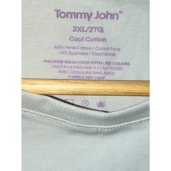 Tommy John NWT Cool Pima Cotton Muted Gray Short Sleeve Crewneck Tee XXL