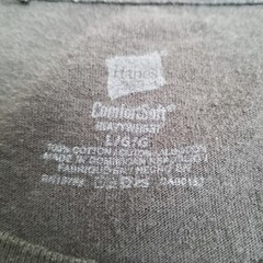 Hanes Comfort Soft Crew Neck Tee Size L Black Cotton Classic Minimal Casual