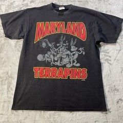 Vintage 1994 Maryland Terrapins Looney Tunes T Shirt XL Tultex NCAA USA 90s RARE