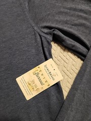Lucky Brand Venice Burnout Mens M Long Sleeve Henley Shirt Denim Blue NWT