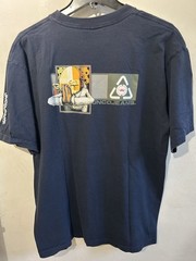 vintage JNCO industries navy blue graffiti logo shirt size XL promo Movie