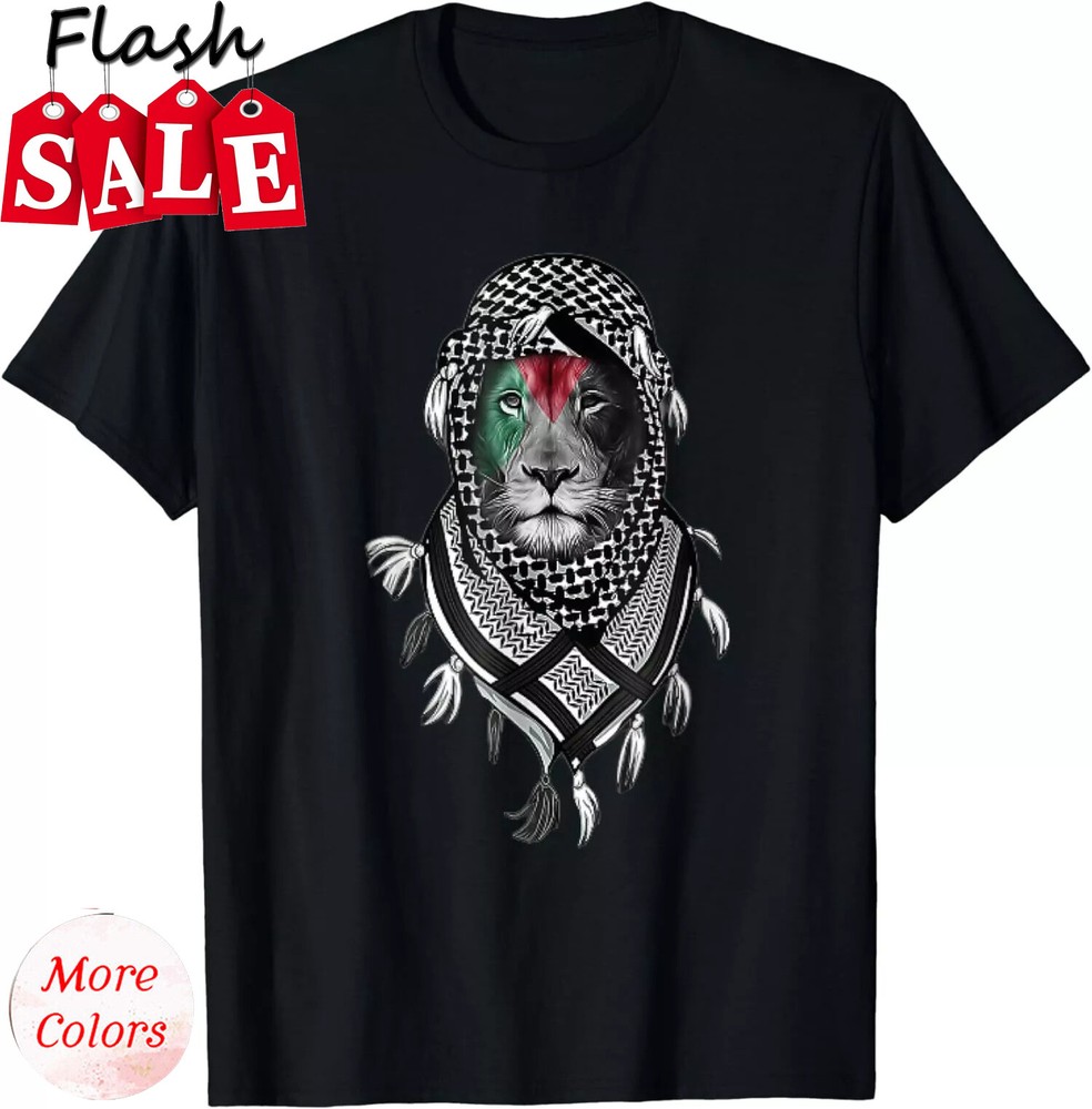 New Limited Palestinian Lion Free Palestine Free Gaza Palestine Flag T-Shir