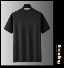 New Fashion Trend Embroidered Summer Short Sleeve Luxury Men Black T-Shirt