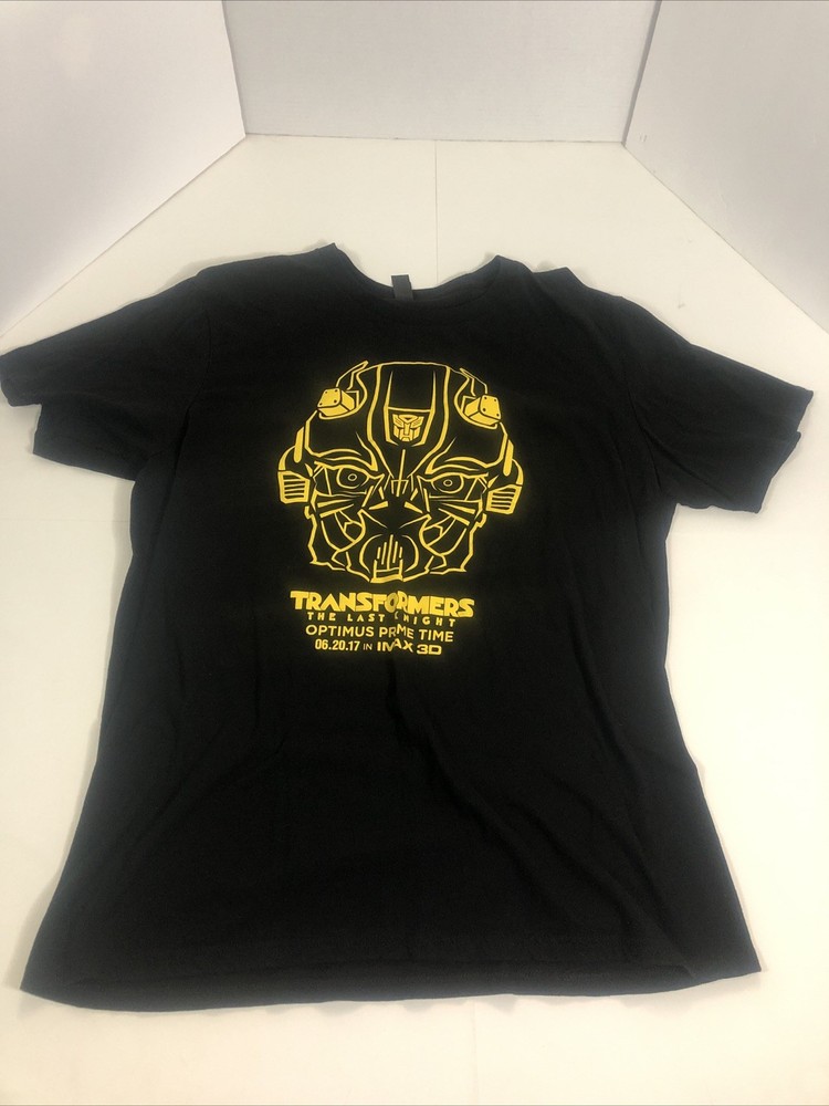 TRANSFORMERS The Last Knight Men’s Shirt 2017 Promo Tee Bumblebee IMAX 3D Sz XL