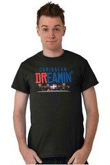 Dominican Republic Flag Colors Caribbean Womens or Mens Crewneck T Shirt Tee