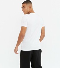 New Look Mens White Crew Neck Short Sleeve T-Shirt Size Medium
