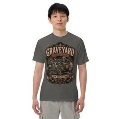 Graveyard Gasser Club 100% Cotton T-Shirt Hot Rod Racing Zombie Horror Tee S-4XL
