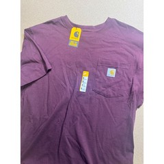 Carhartt Mens Loose Fit Heavyweight Pocket T-Shirt Plum Wine IRREGULAR