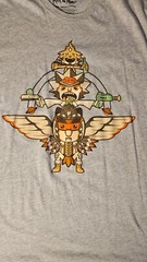 Rick And Morty Box Lunch Mens 2XL Gray Shirt Bird Person Squanchy Adult Swim