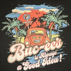 Buc-ee’s Men’s Black Graphic Print T-Shirt Crew Neck Short Sleeve XL