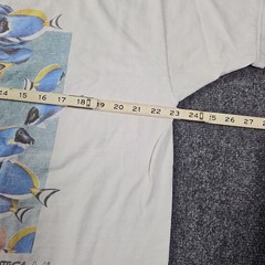 VINTAGE 90s Luxottica Eyewear Model Series Aquatic Graphic T-Shirt