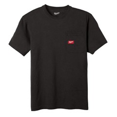 Milwaukee Men’s Medium Black Cotton/Polyester Short-Sleeve Pocket T-Shirt