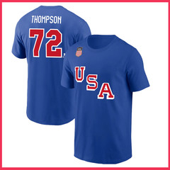 SALE 30% USA Hockey 2026 Player Name & Number T-Shirt Royal Blue Reprint Gildan