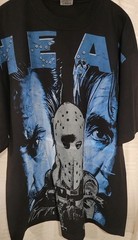 HEAT BIG PRINT ON SHAKA HEAVYWEIGHT GARMET DYED T SHIRT