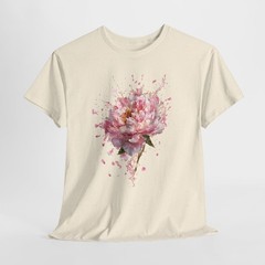 Pink Peony Tee | Floral Bloom Splash | Floral Graphic Tee, | Gift for Her