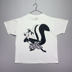 VTG 1993 Looney Tunes Pepe Le Pew Shirt – HUGE Graphic – Faded Distressed – 2XL
