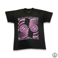 Vintage 1989 The Rolling Stones T Shirt Mens Large Black Steel Wheels Tour Tee