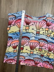 VINTAGE Rainbow Skydivers AOP Sleeveless Multicolor Skydiving T-Shirt Size Large