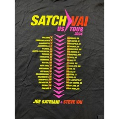 Joe Satriani Steve Vai Satch/Vai US Tour 2024 T-Shirt Black XL Gildan Softstyle