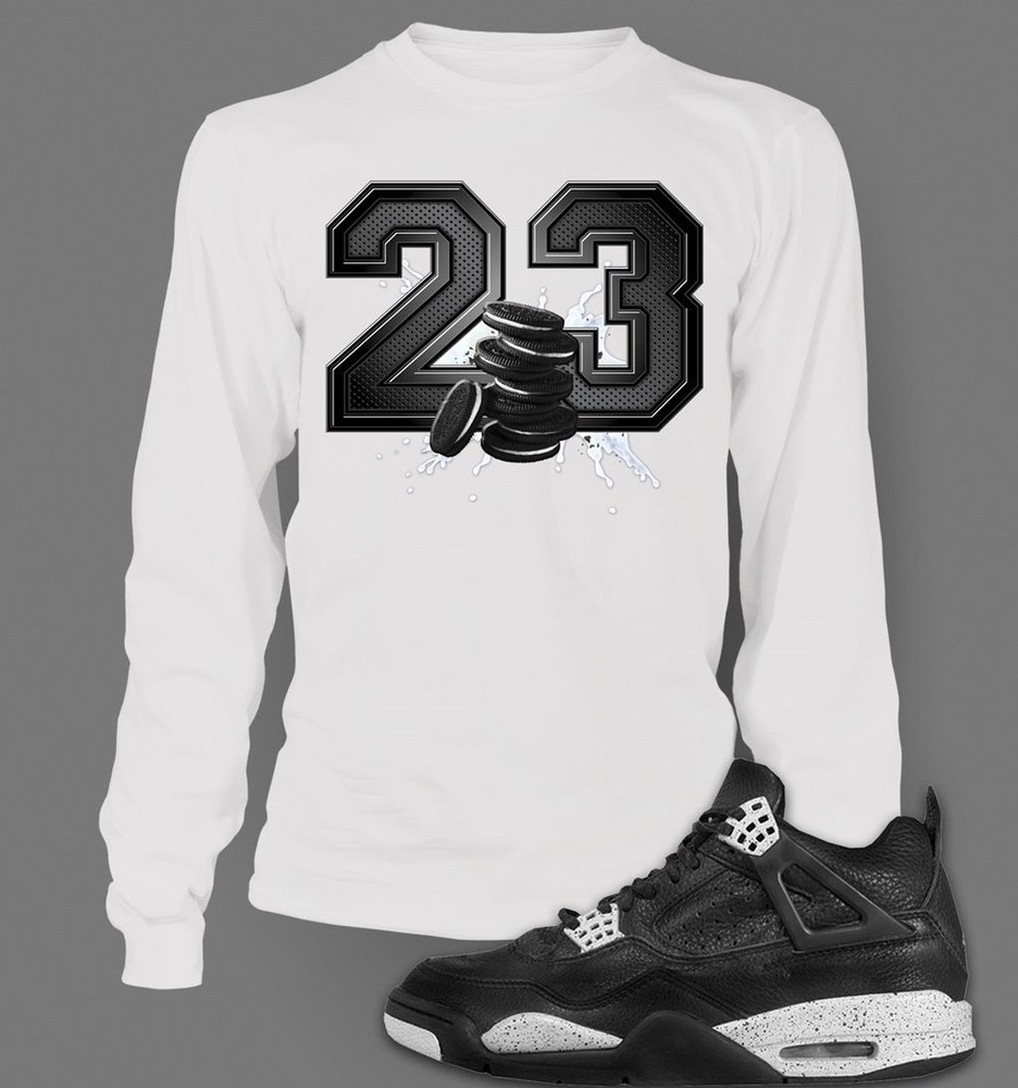 23 Graphic Sneaker Tee Shirt to Match J4 OREO Cookies Sport Pro Club Shaka T