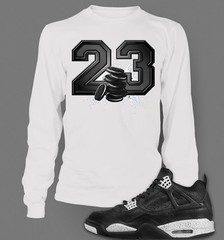 23 Graphic Sneaker Tee Shirt to Match J4 OREO Cookies Sport Pro Club Shaka T