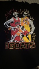 The GOATS Michael Jordan Kobe Bryant Lakers Bulls Mens PRO T Shirt Size 3XL