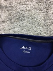BCG Shirt Mens Size Large Blue Long Sleeve Stretch Athletic