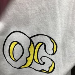Fresh Laundry Donut OG Hooded T‑Shirt Men’s M White Pink Blue Cotton Blend 18×28