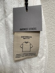 NEW Amongst Others Men’s XL Off White Drop Shoulder Boxy Short Sleeve T-Shirt