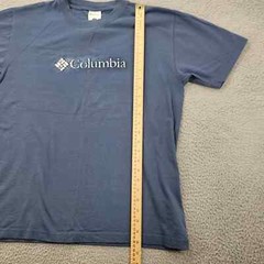 Columbia Shirt Mens Medium Blue Short Sleeve Graphic Fishing Outdoor