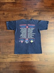 1991 Bulls vs Lakers Finals tee cut tag fits a L measurements pictured