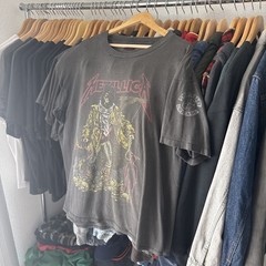 Vintage Metallica Shirt Mens XL Black Unforgiven Pushead 1992 Band Rock Tee 90s
