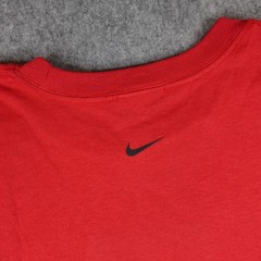 Vintage Nike Shirt Mens XXL Red Black Shield Swoosh Graphic Tee Deadstock Y2K