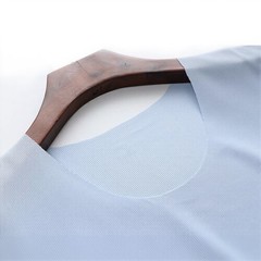 Men’s Breathable Ice Silk Tee Short Sleeve Loose Fit Round Neck Home Top