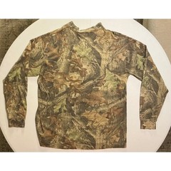 VTG RedHead Advantage Timber Camo Henley XL Thrashed Distressed Hunting Shirt