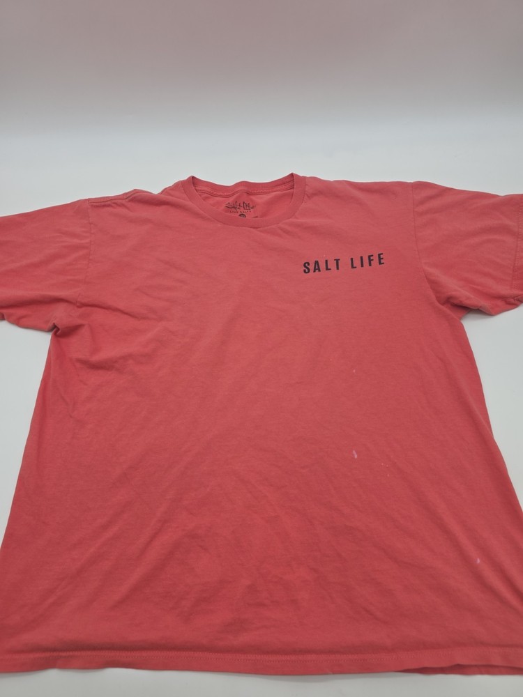 Salt Life T-Shirt Men Large Dark Pink Graphic Tee.#46903