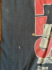 1991 Bulls vs Lakers Finals tee cut tag fits a L measurements pictured
