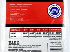 Hanes Men’s 5-Pack Cotton Tagless, Lay-Flat Collar T-Shirts, Size L White 2135
