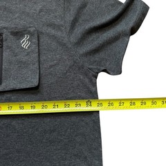 NEW Rocawear Mens 2XL Gray Pocket Tee T Shirt Zip Chest Logo Casual Streetwear