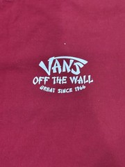 Vans Off The Wall Great Wall Of China Short Sleeve Red Men’s T-Shirt Size Medium