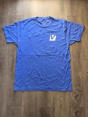 Vans Men’s Blue Classic Fit Logo Graphic Print Crew Neck Tee Short Sleeve Size L