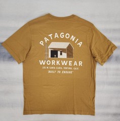 Patagonia Forge Born T-Shirt BobCat Brown Cotton Men’s Size Medium New