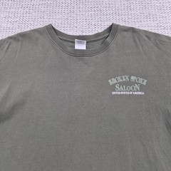 Anvil Shirt Mens Large Green Broken Spoke Saloon Vet Motorcycle Graphic Tee