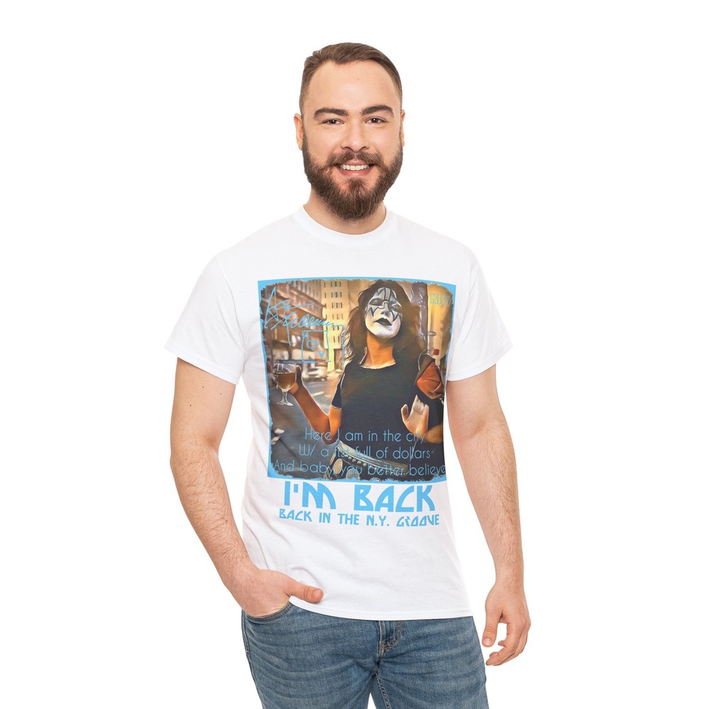 KISS Ace Frehley Back in the NY Groove Blue Short Sleeve Tee