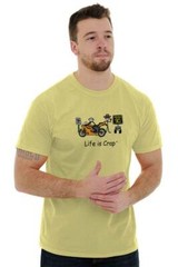 Life is Crap Motorcycle Speed Funny Shirt Cool Cute Gift Idea T Shirt