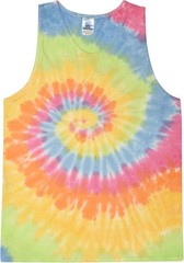 Unisex Tie Dye Tank Top Sleeveless 100% Cotton Summer Beach Shirt Hand Dyed