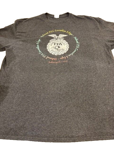FFA Tee Shirt Size. XL- Indianapolis 2018 Gray-Short Sleeve- Free Shipping