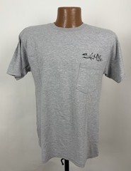 Salt Life Shirt Mens Medium Heather Gray Pocket Tee Deep Sea Fishing Outdoor Dad