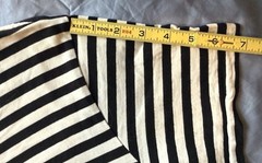 VERDARM Cropped Boat Neck Striped Short-Sleeve Top T-Shirt Sz 3 – S/M
